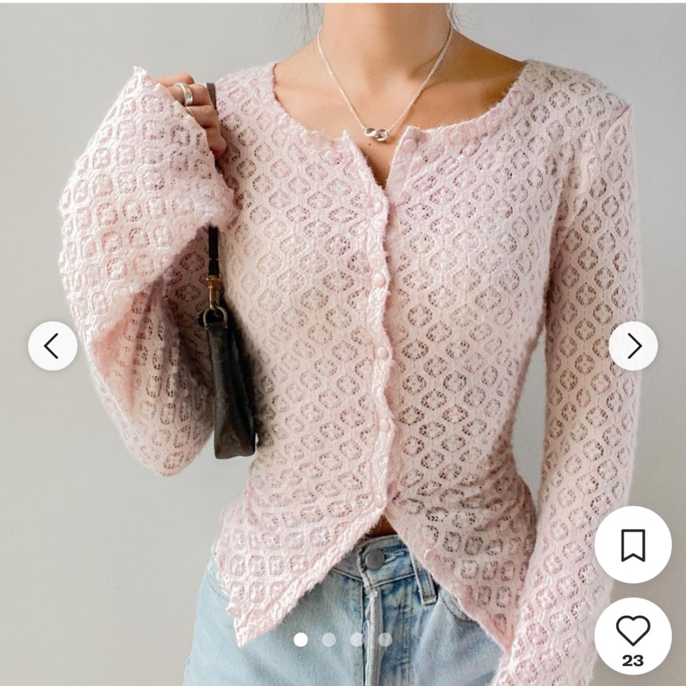 Kimchi Blue pink cardigan